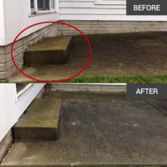 Mudjacking of a patio in Jackson, Wisconsin